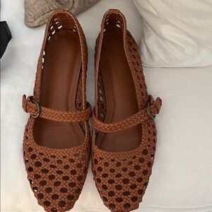 Cushionaire  Chic Braided Tan Flats